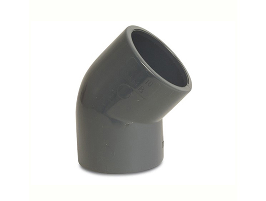 Plastic Pipe fittings - 45 degree bend